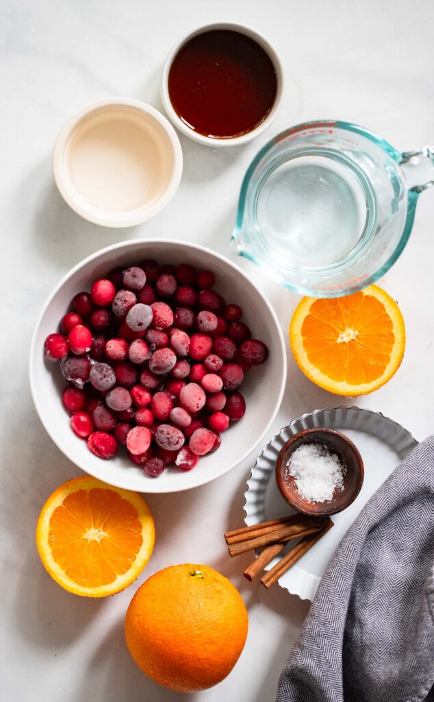 Cranberry Sauce ingredients