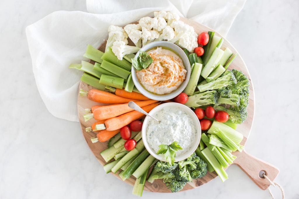 Fresh Veggie Platters with Seasonal Dips