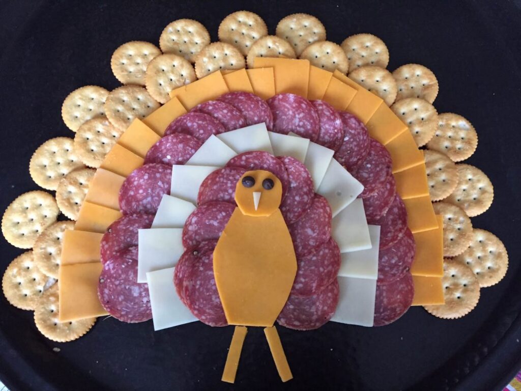 Turkey-Shaped Snack Platters